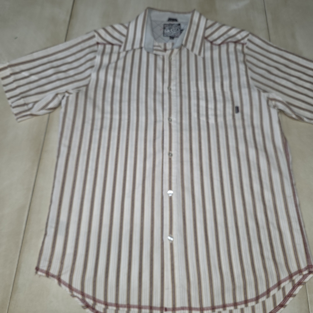 Men's XL Billabong Striped Woven Shirt - Casual Coastal & Surf Style. EUC - Picture 6 of 10